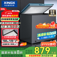 星星（XINGX）300升家用減霜凈味薄門(mén)冰柜 冷藏冷凍轉換冷柜 節能頂開(kāi)冰箱 BD/BC-300KE國家補貼