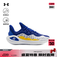 安德瑪（UNDERARMOUR）庫里CURRY 11男女情侶運動籃球鞋3027416 藍黃色100 3026615-100 42