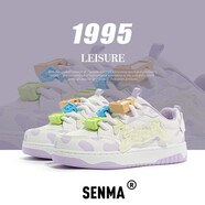 森馬SENMA/男女鞋2025年春季新款板鞋小白鞋百搭網(wǎng)紅老爹鞋休閑鞋 tl242w249霧海提提 女款 44