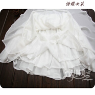 風(fēng)曉薇女a(chǎn)字大擺紗裙短裙雪紡半身裙蓬蓬裙褲裙子夏季大碼打底高腰半裙 43cm雙層雪紡：白色 XL