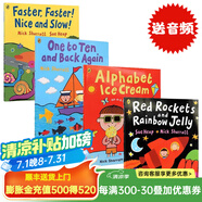 英文原版繪本 名家Nick Sharratt  4冊合售 Alphabet Ice Cream/One to Ten and Back Again/ Faster, Faster吳敏蘭書單 色彩認知