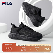 FILA斐樂(lè )男鞋男子跑鞋MARS II火星二代復古運動(dòng)鞋減震男鞋 黑-BK 41