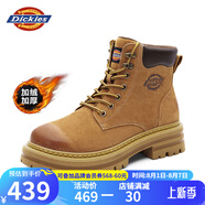 Dickies男士馬丁靴高幫時尚男靴工裝靴情侶靴男 土黃-加絨 40 -男女款 