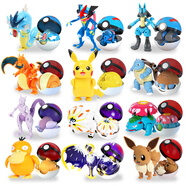 莊臣寶可夢(mèng)精靈球皮卡丘變形球神奇寶貝兒童手辦公仔小火龍杰尼龜玩具 熱賣(mài)【12款變形球】