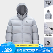 駱駝（CAMEL）戶外羽絨服白鴨絨加厚羽絨衣秋冬經(jīng)典保暖時(shí)尚潮流防風(fēng)運(yùn)動外套 太空灰，男女同款，A1W2PN121N5 M