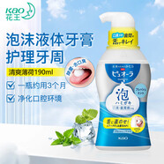 花王（KAO）泡沫牙膏正畸牙膏防蛀殺菌防口臭舌苔清潔牙膏190ml 清涼薄荷