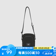 探路者單肩包秋冬休閑日常包戶外搖粒絨挎包運(yùn)動(dòng)包男女通用 黑色 均碼
