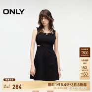 ONLY【七夕禮物】休閑淑女風純色顯瘦牛仔短裙連衣裙女|12514 J19 黑牛仔 M