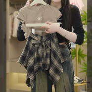 女童夏日穿搭套裝2025夏季新款女大童時髦童裝兒童洋氣夏裝跳舞裝 單件-背心 140