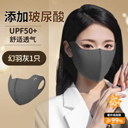 海氏海諾玻尿酸立體防曬口罩女臉基尼面罩防紫外線男女通用保暖口罩幻羽灰