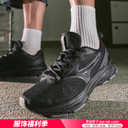 美津濃（MIZUNO）跑鞋男鞋女鞋 2025夏季新款RACER黑武士運動鞋耐磨網(wǎng)面透氣跑步鞋 黑色 43 建議拍小半碼