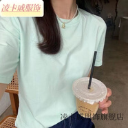 凌卡戚胖mm300斤特大碼蝴蝶結(jié)短袖T恤設(shè)計(jì)感心機(jī)鏤空露肩寬松中長(zhǎng)款上衣 綠t XL 120-150斤