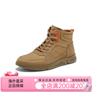 暇步士（Hush Puppies）商場同款冬新款簡約舒適百搭男休閑鞋低靴 卡其色 40