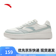 安踏輕松板鞋厚底小白鞋女鞋2025夏季學(xué)生增高百搭運(yùn)動鞋子輕便休閑鞋 【小logo】象牙白/白灰綠-4 37.5