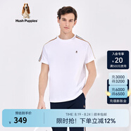 Hush Puppies暇步士男裝夏季復(fù)古運動純棉短袖T恤 019白色1 L