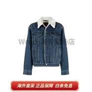 李維斯（Levi's）休閑純色毛領(lǐng)長(cháng)袖夾克 女款 藍色 XS