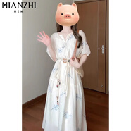 棉致法式溫柔新中式連衣裙女夏季2025新款高級感國風(fēng)收腰氣質(zhì)顯瘦長裙 8881圖片色【高品質(zhì)55】 XL 115-130斤