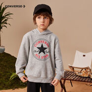 匡威匡威兒童裝男童連帽衛衣2025秋冬新款女童中大童春裝休閑男孩上衣 灰色 120 /6