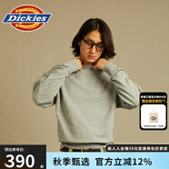 dickies春夏logo貼布繡休閑美式圓領(lǐng)毛圈衛衣寬松男女情侶裝 灰色 M