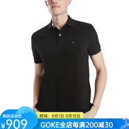 湯米·希爾費格男士POLO衫短袖休閑經(jīng)典舒適修身七夕情人節(jié)禮物 Black 3XL