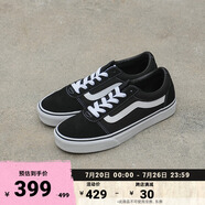 VANS范斯官方 Ward經(jīng)典黑個(gè)性街頭復(fù)古男鞋板鞋 黑色 42.5