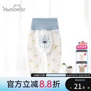 歡喜小熊 寶寶褲子?jì)雰捍髉p褲高腰護(hù)肚春秋四季外穿冬季加絨加厚哈倫褲 205703 藍(lán) 80(建議10-18個(gè)月.身高73-80cm)