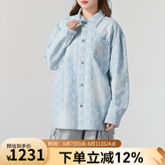美職棒（MLB）官方  男女裝外套牛仔復(fù)古襯衫25秋季新款寬松韓版NY運動休閑夾克 紐約洋基隊/淺藍色 S 165/88A