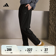 adidas輕薄舒適休閑梭織運動褲男裝阿迪達(dá)斯官方輕運動   黑色   M