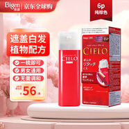 美源宣若染發(fā)劑染發(fā)膏hoyu染發(fā)(深色純棕色6P)日本進口