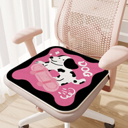 詠幻新款卡通四季椅墊單人沙發(fā)墊蓋布巾辦公室夏季屁墊宿舍防滑坐 斑點(diǎn)滑板狗-方形圓角 45x45[有趣好玩久坐神器]