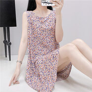 無(wú)袖棉綢洋裝女夏季大尺碼時(shí)尚中長(cháng)版背心裙寬松遮肉顯瘦碎花裙子 粉底碎花 M 建議95斤以?xún)?
                                         title=