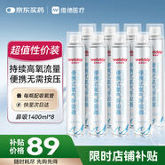 維德氧氣瓶便攜氧氣罐孕婦老人高原應急旅游氧氣鼻吸式1400ml*8瓶