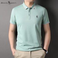 與狼共舞 DANCING WOLVEST恤男士短袖夏裝休閑簡(jiǎn)約翻領(lǐng)POLO上衣男 舞2809綠色 舞2809綠色 M 165//48