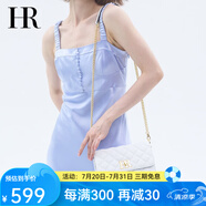 HR赫蓮娜女包單肩斜跨包小香風(fēng)頭層牛皮菱格鏈條包高級(jí)感生日禮物 白色【時(shí)尚款】