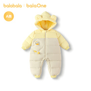 巴拉巴拉balaOne嬰兒羽絨服連體衣2025寶寶冬裝哈衣爬服萌趣208425120214
