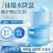 蘭可欣龍膽冰沙霜保濕補(bǔ)水舒緩曬后修護(hù)泛紅面霜細(xì)膩清涼冰爽降溫護(hù)膚品 【冰沙霜】 50g *2瓶
