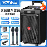 萬利達(dá)音響戶外家庭唱歌廣場舞藍(lán)牙大功率戶外K歌跳舞大音量音箱家用9028B無線U段話筒拉桿音響 天籟12寸+雙話筒