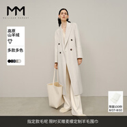 麥檬MM 重磅高原山羊絨 線上爆款經(jīng)典廓形毛呢外套大衣 常規(guī)-米白5F9970673 XS