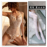 學(xué)院風(fēng)日系可愛JK制服水手服青春減齡顯瘦裙子短裙襯衫 白色網(wǎng)衣+絲襪 均碼 85-120斤