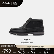Clarks其樂楓徒系列男鞋經(jīng)典防水高幫休閑戶外耐磨登山靴 黑色 261759007 42