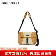 BAGSMART斜挎包戶(hù)外背包男士挎包小眾女運(yùn)動(dòng)單肩包女生包包郵差包男生禮物 駝沙色 升級(jí)版