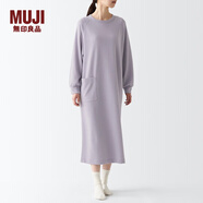 無印良品 MUJI 女式 毛圈 寬松版 連衣裙 FD1JBA3A 衛(wèi)衣裙 薰衣草色 S(155/80A)
