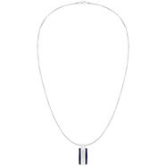 Tommy Hilfiger  25新款男士不銹鋼吊墜項鏈 lobster扣休閑商務(wù)禮物飾品 Silver