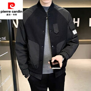 皮爾卡丹高端燈芯絨外套男士秋冬潮流帥氣修身百搭翻領(lǐng)春季外搭休閑工裝夾 2229黑色【雙層】 M 5XL_建議175-195c_190-200斤