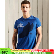 superdry極度干燥男士T恤短袖套頭潮流新款 DARK BLUE S