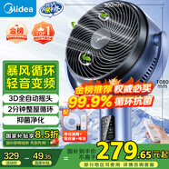 美的（Midea）【變頻輕音】空氣循環(huán)扇家用遙控電風(fēng)扇四季凈化扇輕音落地扇99%抑菌桌面小風(fēng)扇大風(fēng)力風(fēng)扇GDG24ZR