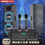 萬(wàn)利達(dá)（Malata）戶外音響套裝中小演出舞臺(tái)婚慶全頻大功率KTV酒吧音箱設(shè)備 雙12吋音響+功放+話筒