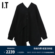 JUNYA WATANABE WOMEN IT 女裝中長款不規(guī)則針織開衫新款酷感時(shí)尚 BKX/黑色 F