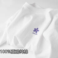 凡客誠(chéng)品（VANCL）雷軍同款雷軍同款純棉短袖T恤男女清新簡(jiǎn)約白色打底衫夏季寬松半 幽蘭 S