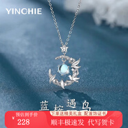 銀千惠925銀女士款項(xiàng)鏈月光石吊墜鎖骨鏈時(shí)尚紀(jì)念情人節(jié)生日禮物送女友 藍(lán)桉遇鳥項(xiàng)鏈/925銀+七倉(cāng)配送/當(dāng)次日達(dá) 生日禮物/紀(jì)念日禮物